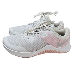 Nike MC Trainer Platinum Metallic Silver & Pink Training Sneakers 8.5
